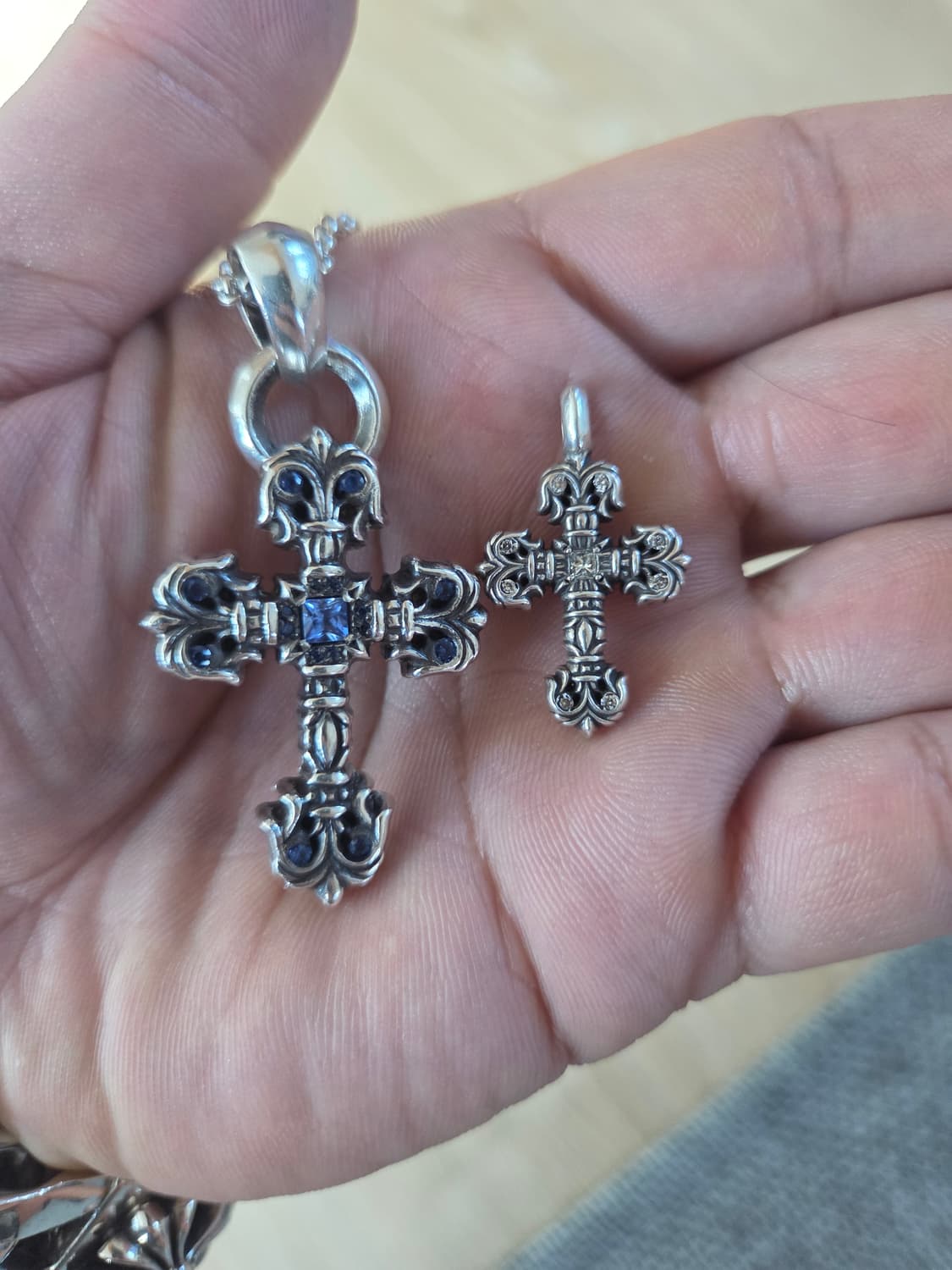 크롬하츠필리그리사파이어정품펜던트 상품이미지2