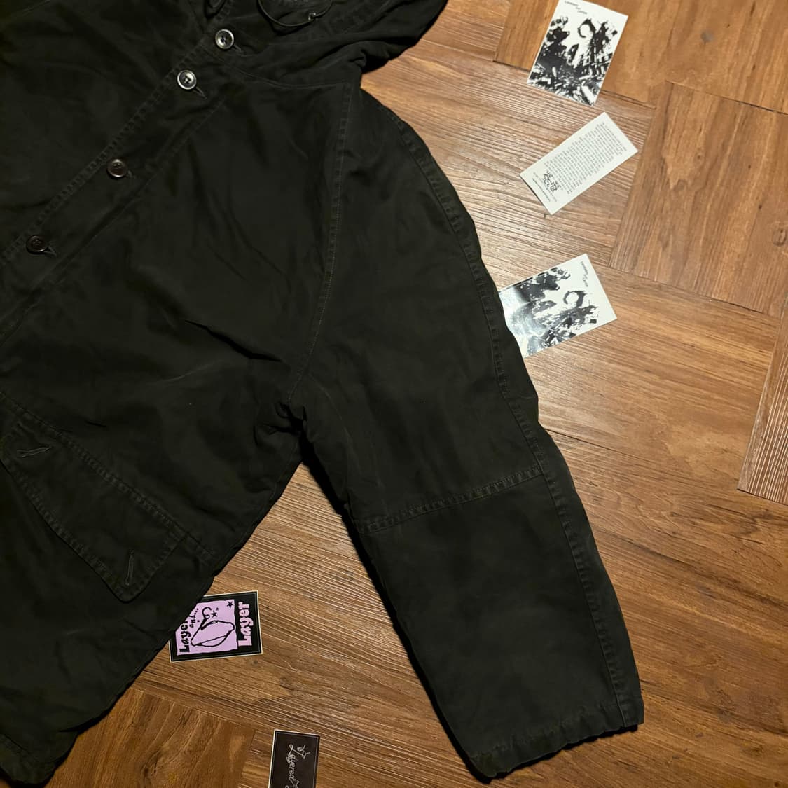 90S CP COMPANY 코튼 캔버스 가먼트 다잉 자켓 상품이미지4