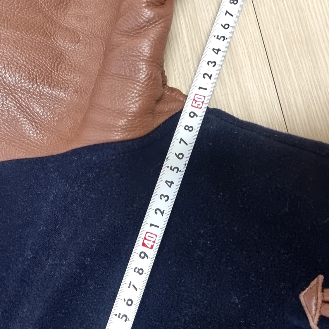 프리즘웍스 빈티지 스타일 블루종 가죽 배색 자켓(m) 상품이미지8