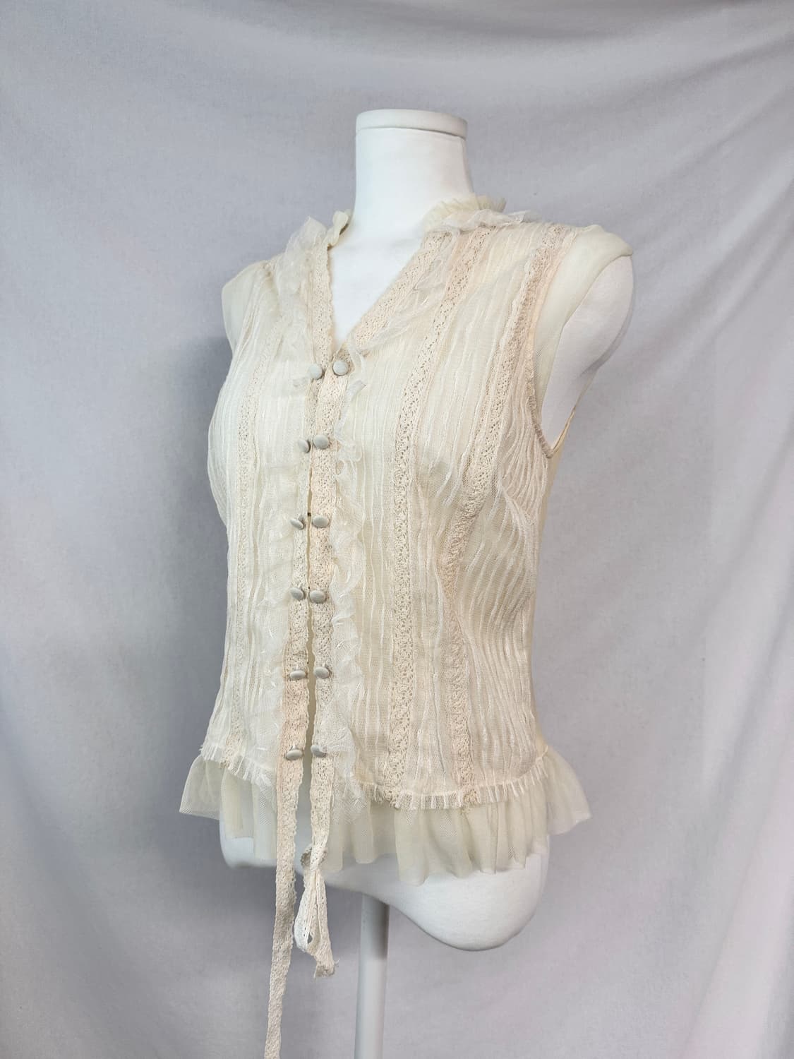 레이스 버튼 블라우스 상품이미지3