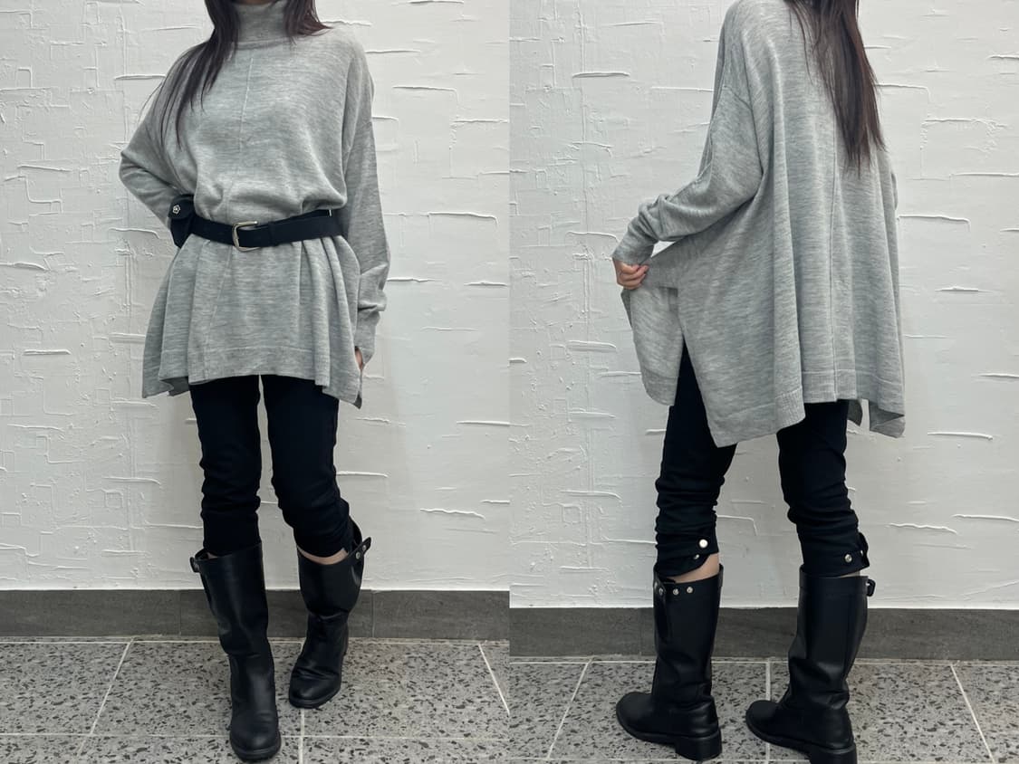 Flowy gray knit 상품이미지1