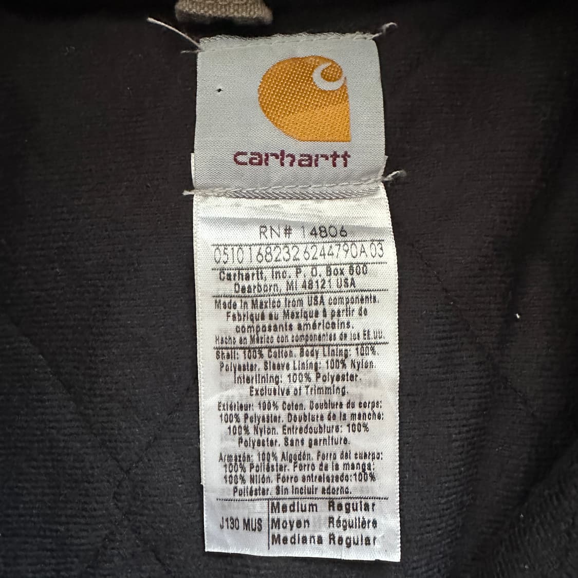 칼하트 J130 MUS  덕 액티브 자켓 머쉬룸 상품이미지5