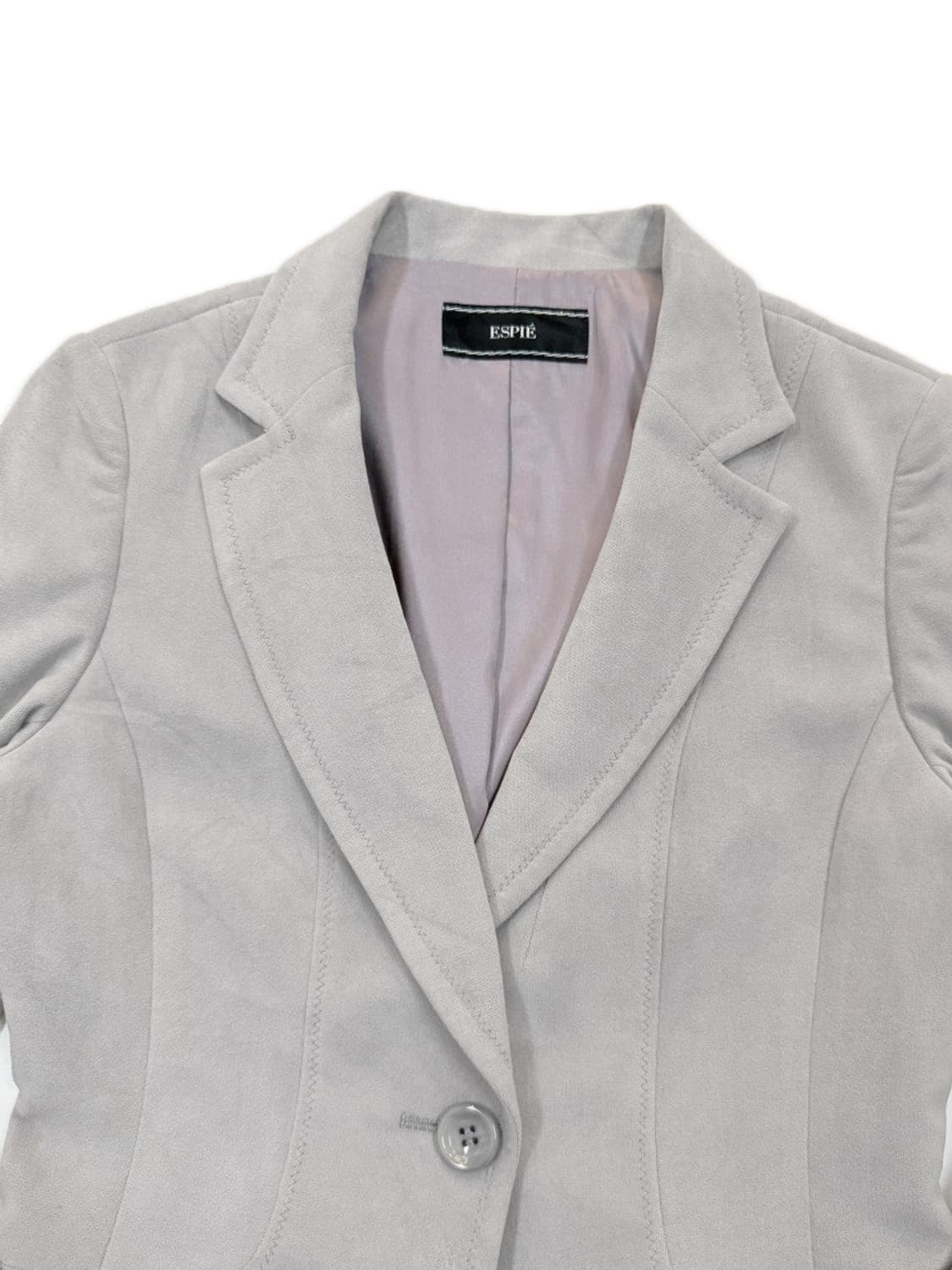 빈티지 Espie 그레이 슬림핏 라인 스웨이드 자켓 상품이미지3