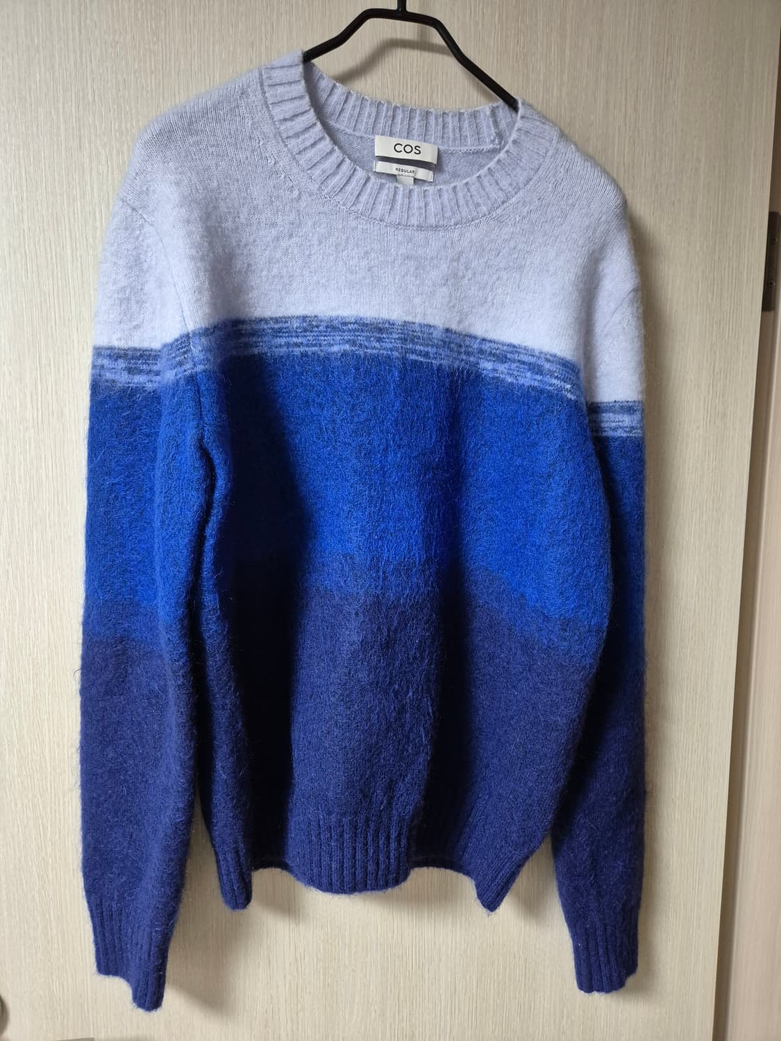 Cos 코스 신형  컬러블록  니트 스웨터 블루 M 상품이미지1