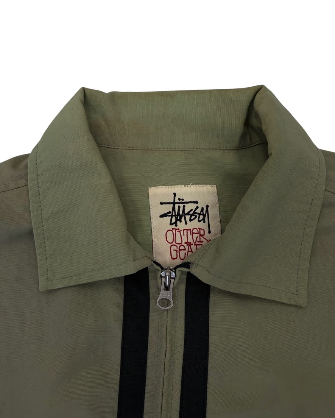 90년대 STUSSY gear 스투시 기어 자켓 카키올리브 (L) 상품이미지3