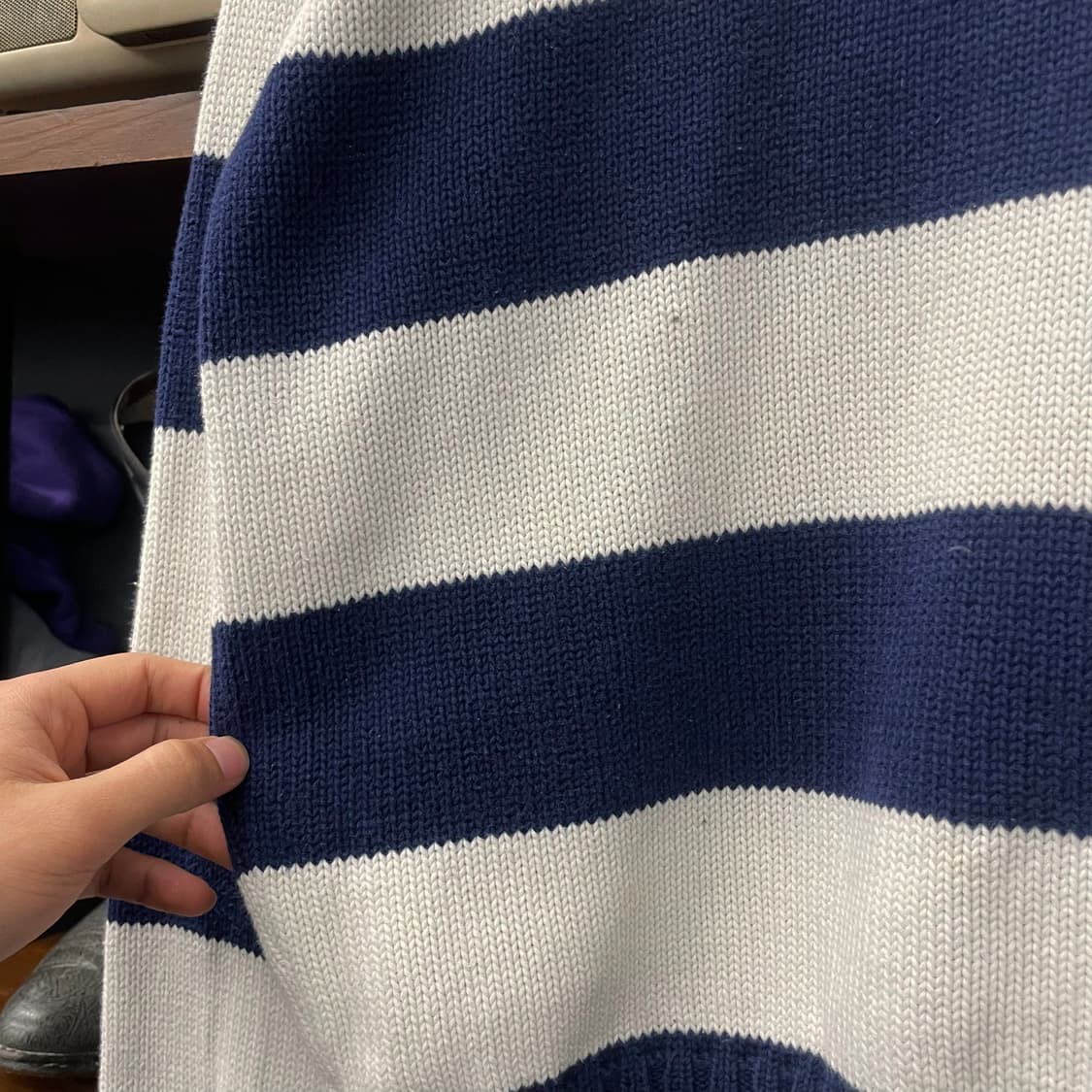 90s 폴로 랄프로렌 멀티 스트라이프 레트로 라운드넥 니트 N344 상품이미지7