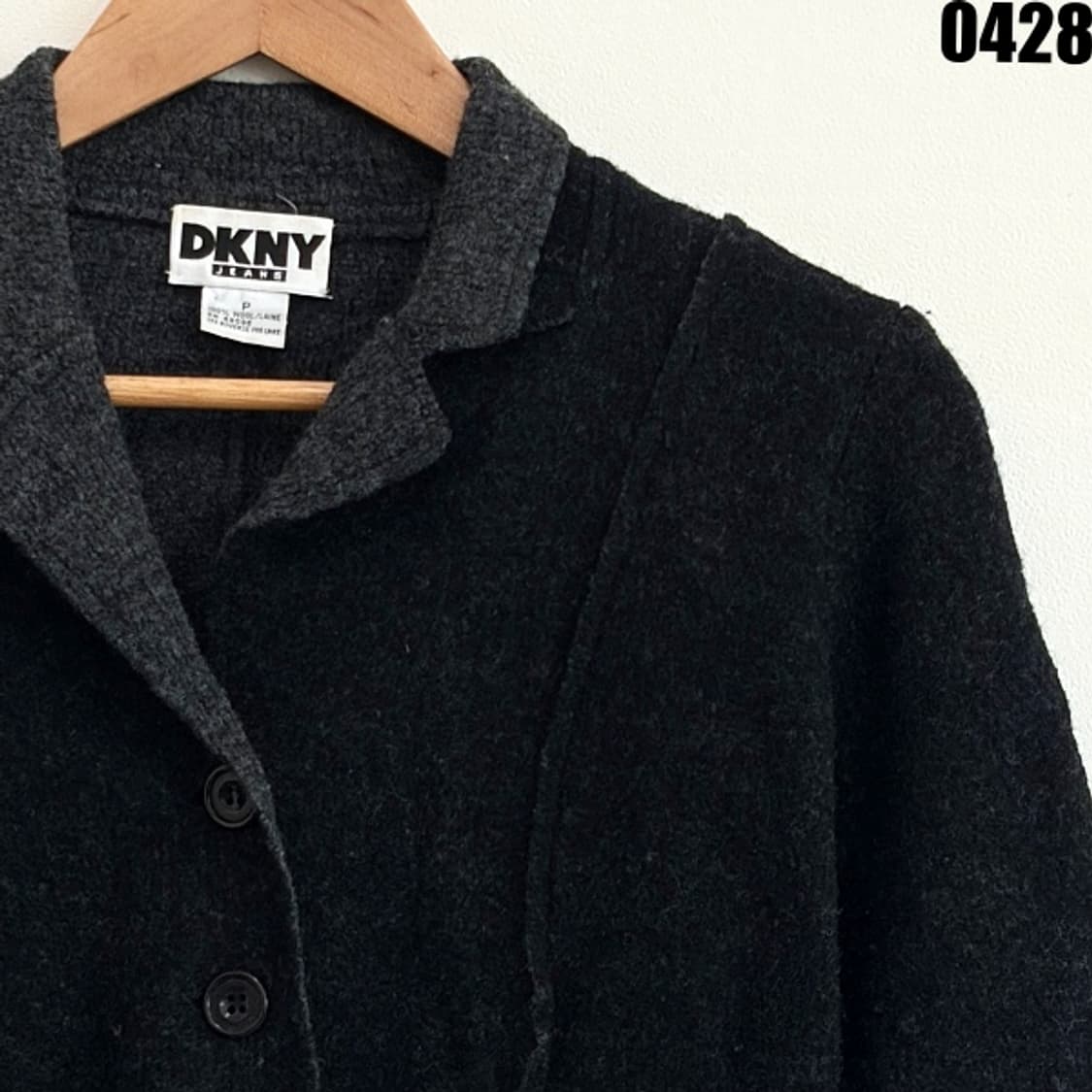DKNY 울 크롭 자켓 블랙 미니멀 클래식 P 0428 상품이미지2