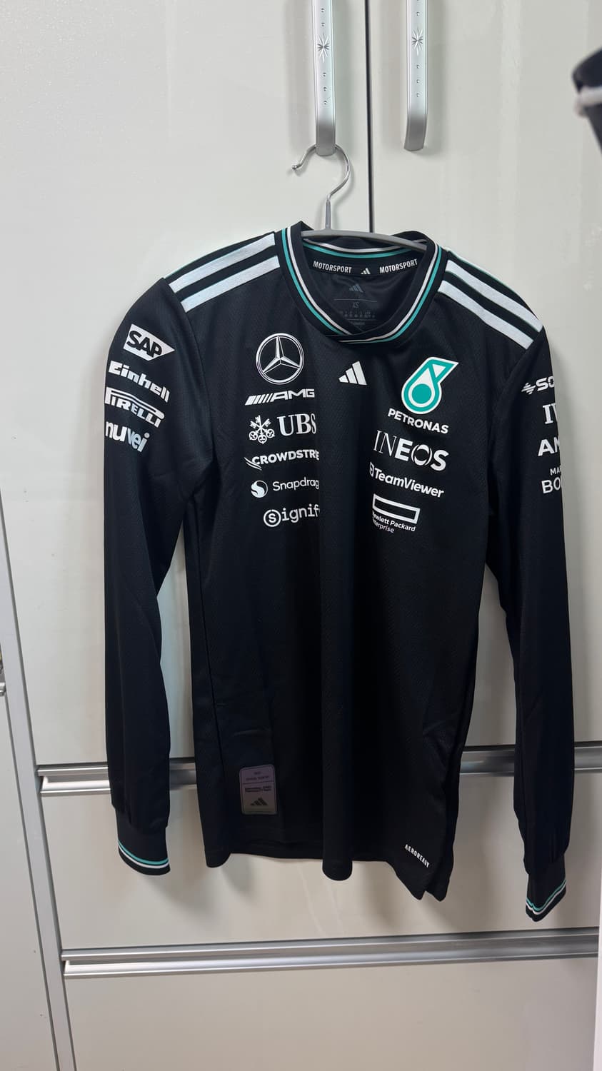 F1 메르세데스 어센틱 팀 유니폼 긴팔 티셔츠 상품이미지1