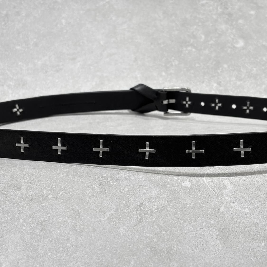 Oribell 크로스 스티치 락시크 슬림 가죽 롱 벨트 상품이미지7