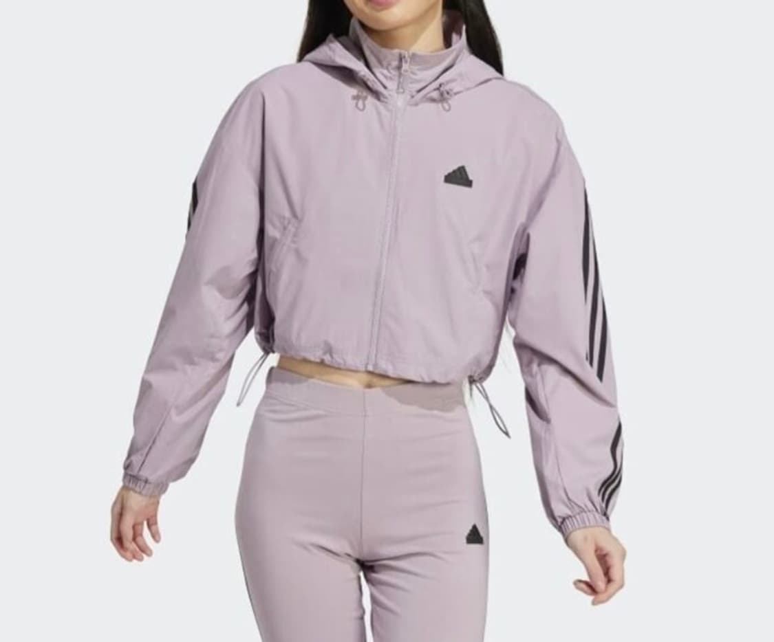 아디다스 여성 퓨처 아이콘 3S 윈드 레디 바람막이 크롭 자켓 퍼플 상품이미지2