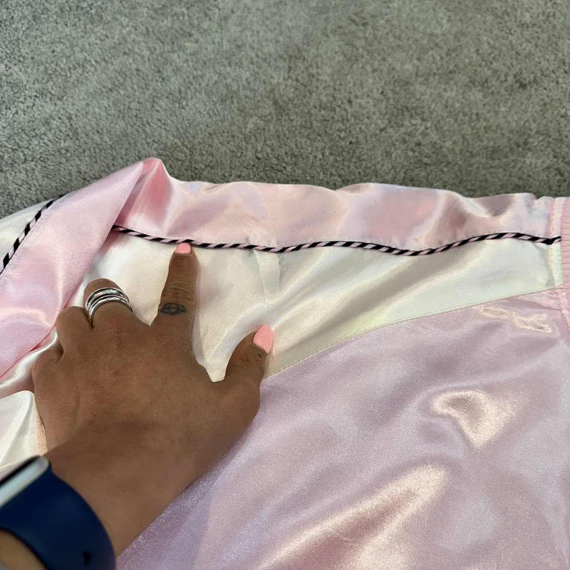 JPN 프뉴즈 핑크 타이거 자수 스카잔~L 상품이미지8