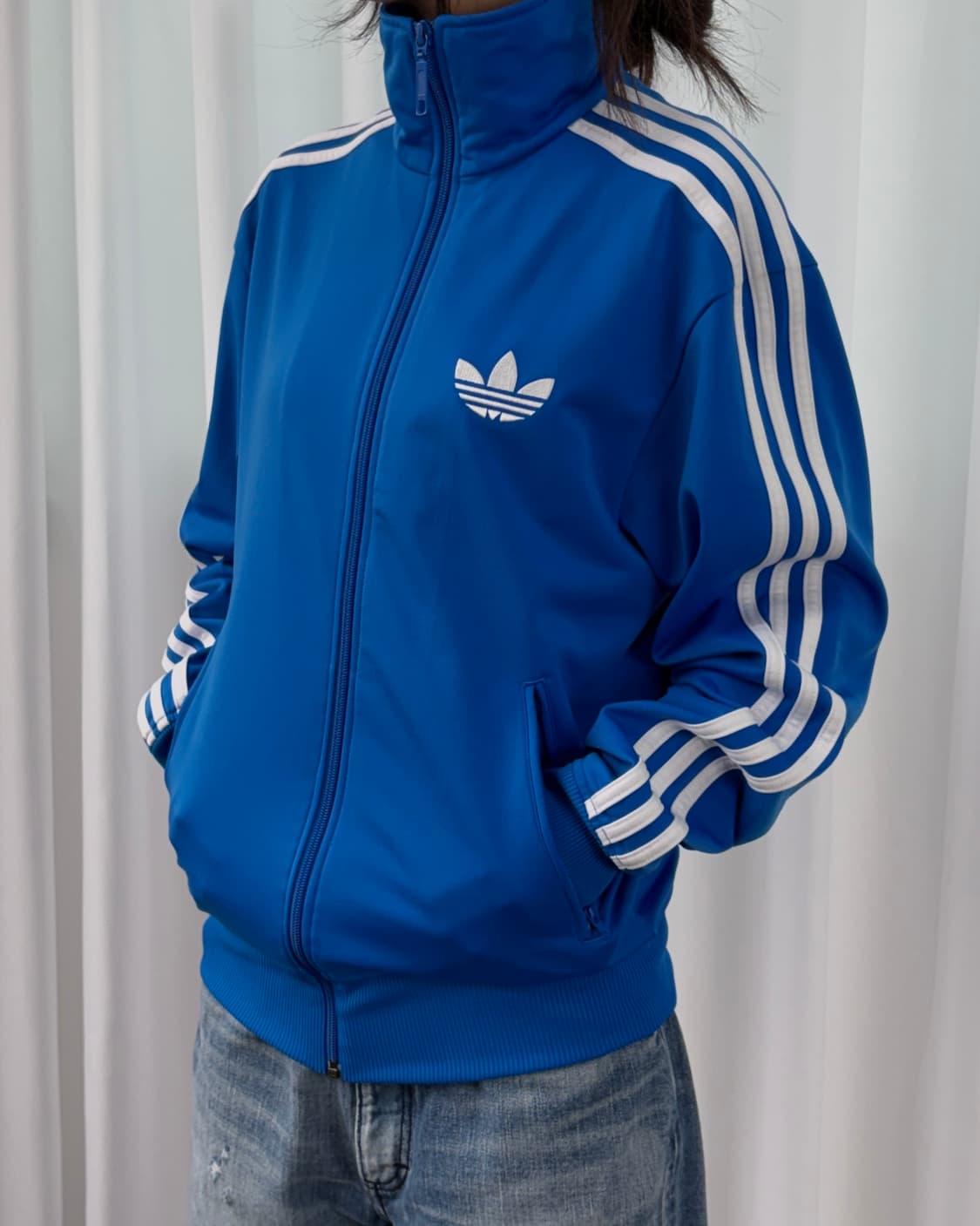 [S]아디다스 구형 파이어버드 블루 트랙탑 져지 상품이미지1