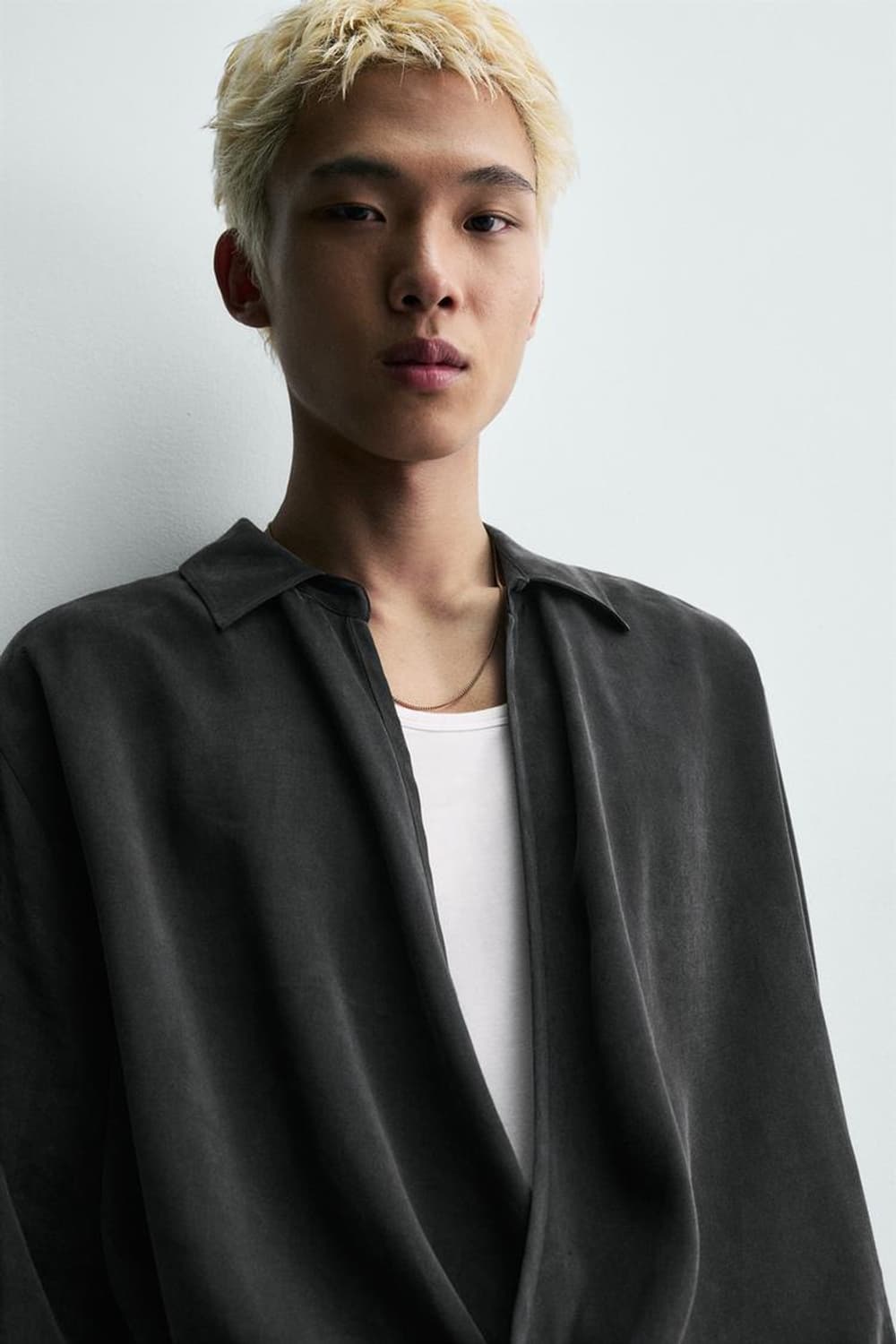자라 크로스 비대칭 셔츠 [M] 상품이미지4