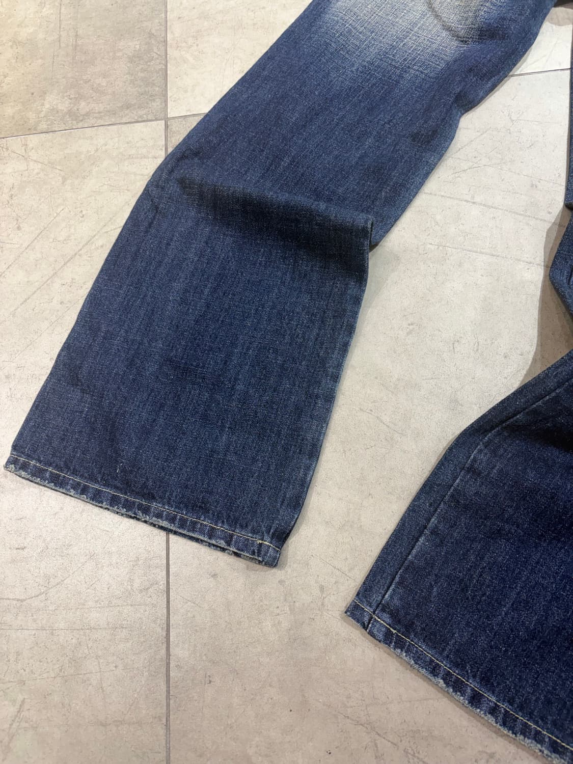 펑크 자수 와이드 데님팬츠 상품이미지3