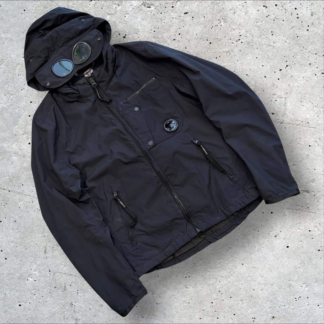 [105] 15FW CP 컴퍼니 고글 후드 자켓 블랙 D2 상품이미지1