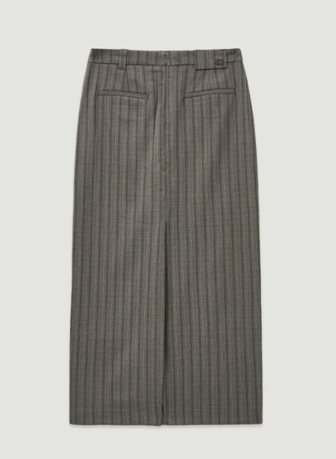 엘무드  버티컬 맥시 스커트 스트라이프 브라운 36사이즈 상품이미지3