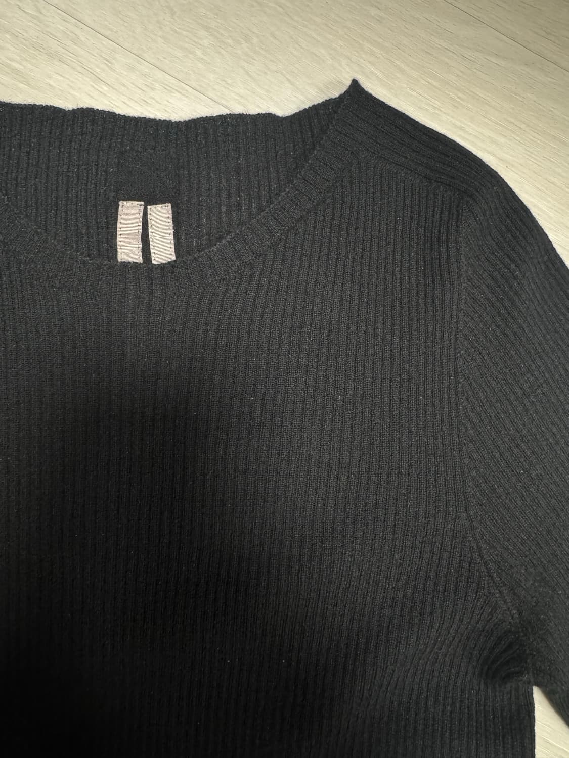 Rick Owens Ribbed Round Neck sleeve 상품이미지4