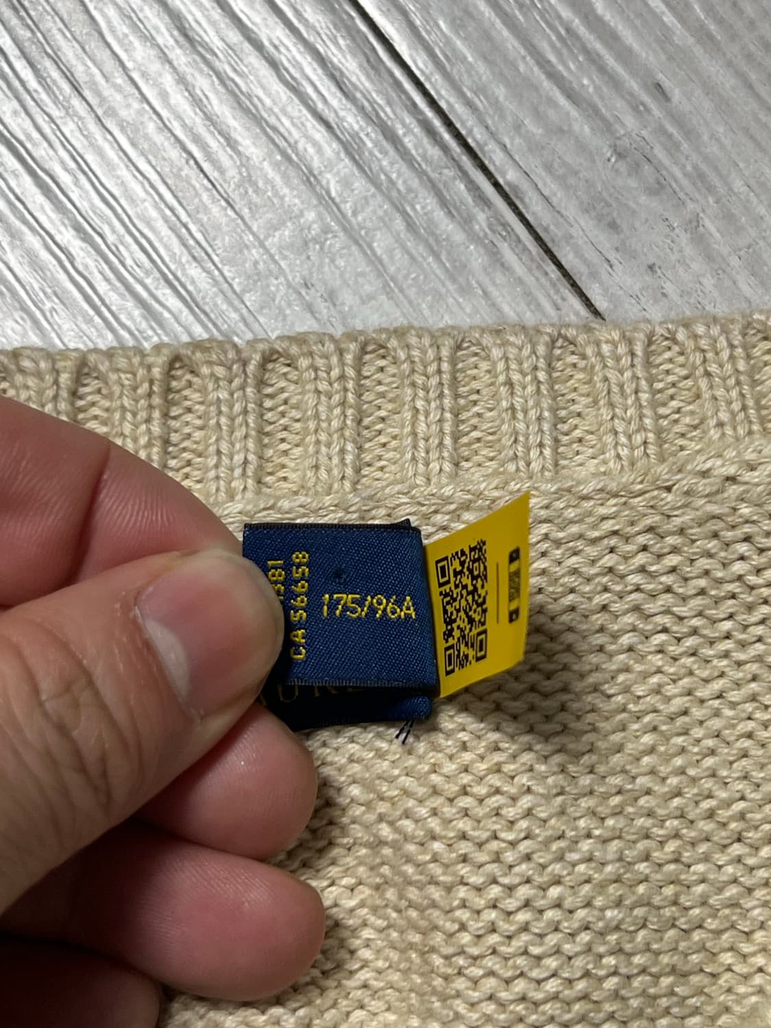 폴로 오트밀 니트 M 새상품  상품이미지3