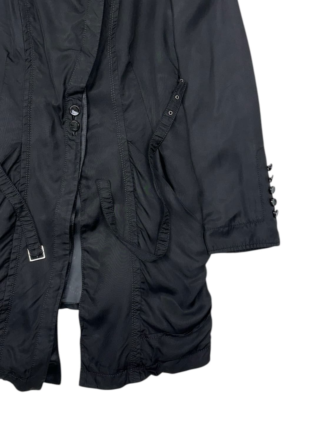 타스타스 하이넥 사선 오버랩 코트 상품이미지3