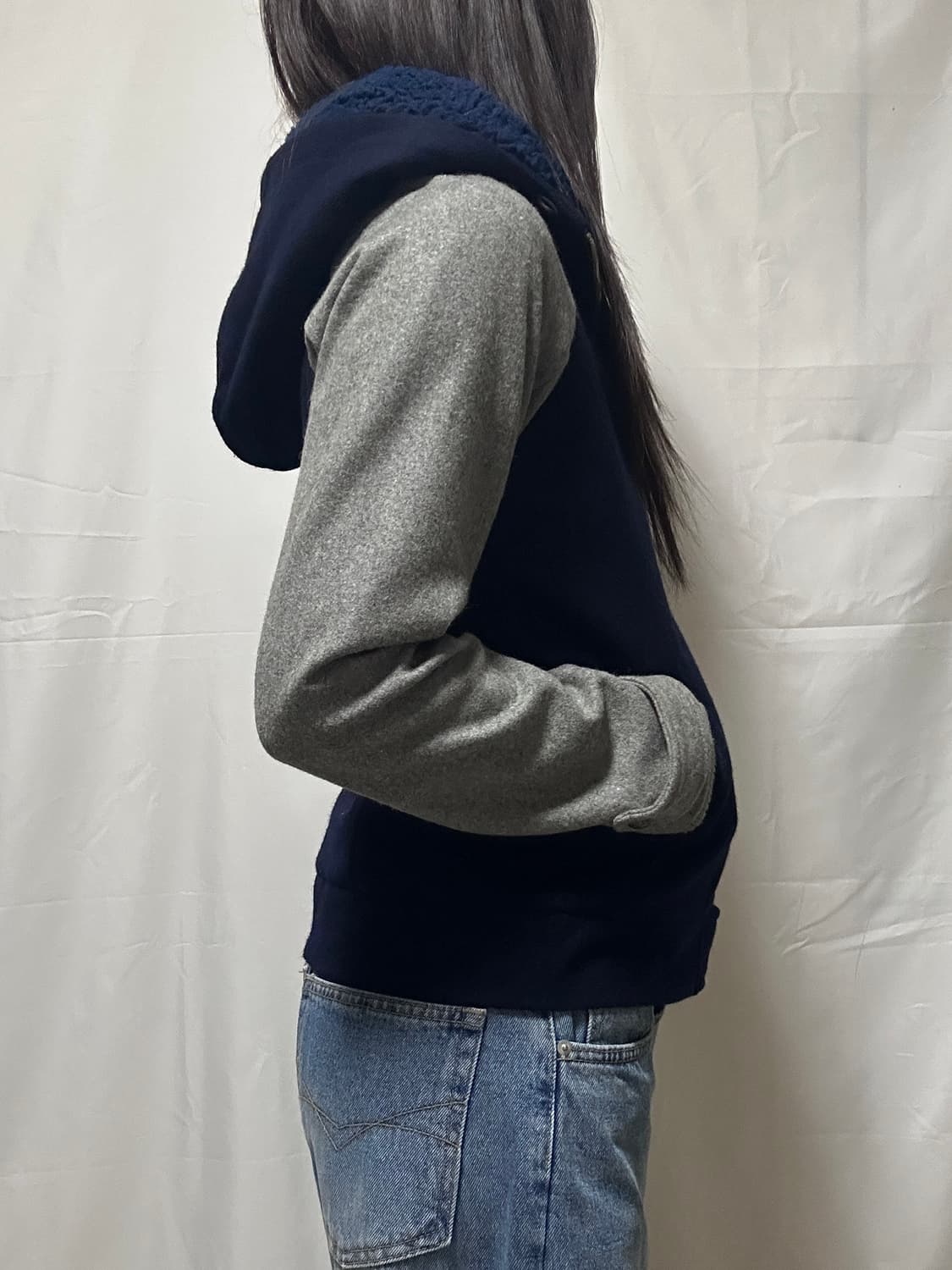 빈티지 울 모직 후드 자켓 상품이미지5