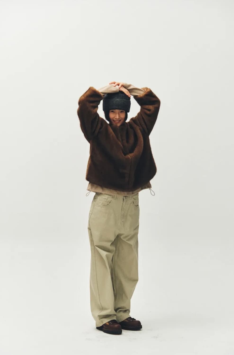 플리즈프로젝트 퍼자켓 브라운 상품이미지1