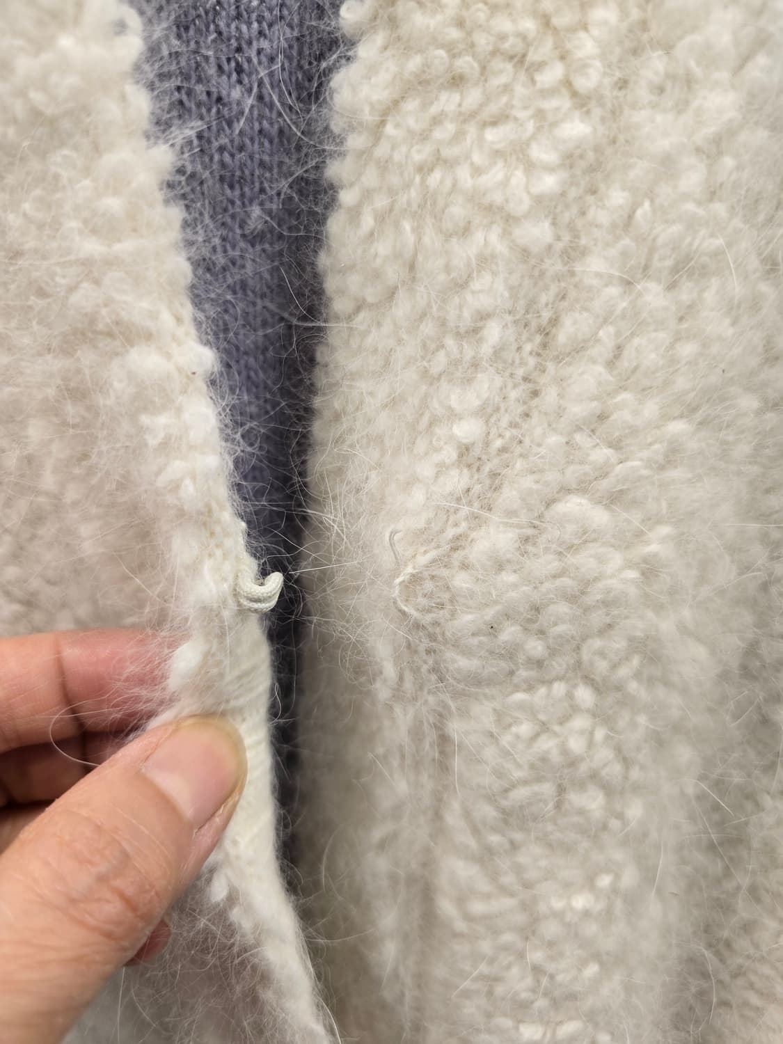 시슬리 앙고라 부클 니트 가디건 프리사이즈  상품이미지5