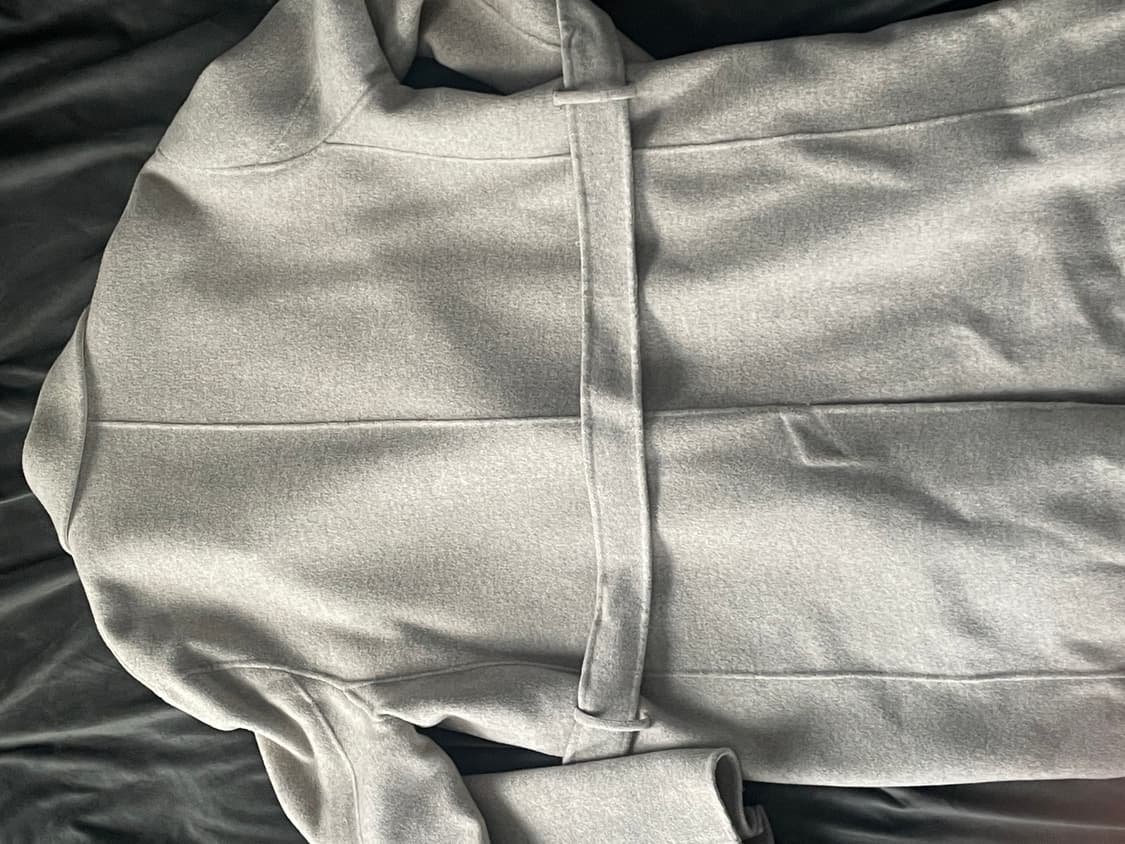 TNGT 울 캐시미어 벨트 코트 오트밀-아이보리 L-XL 상품이미지2