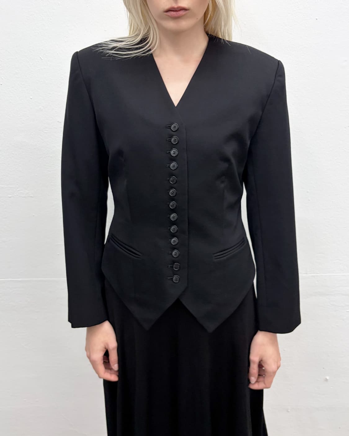 노마 카말리 버튼 디테일 논칼라 블레이저 상품이미지4