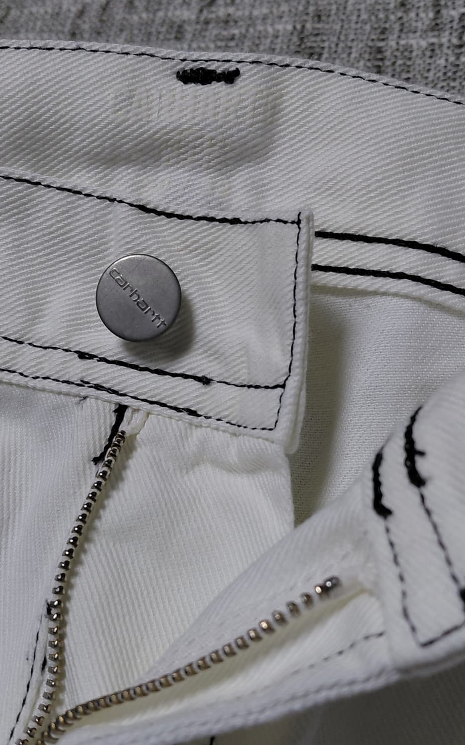 칼하트 WIP 초크 팬트(Chalk Pant) 화이트/스티치 30x32 상품이미지5