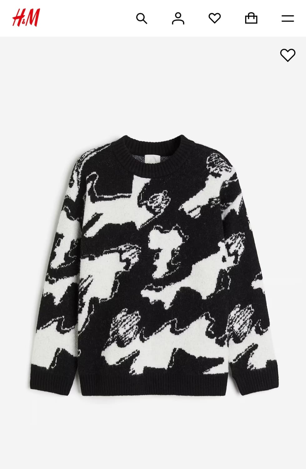 H&M 자카드 니트 스웨터 상품이미지1