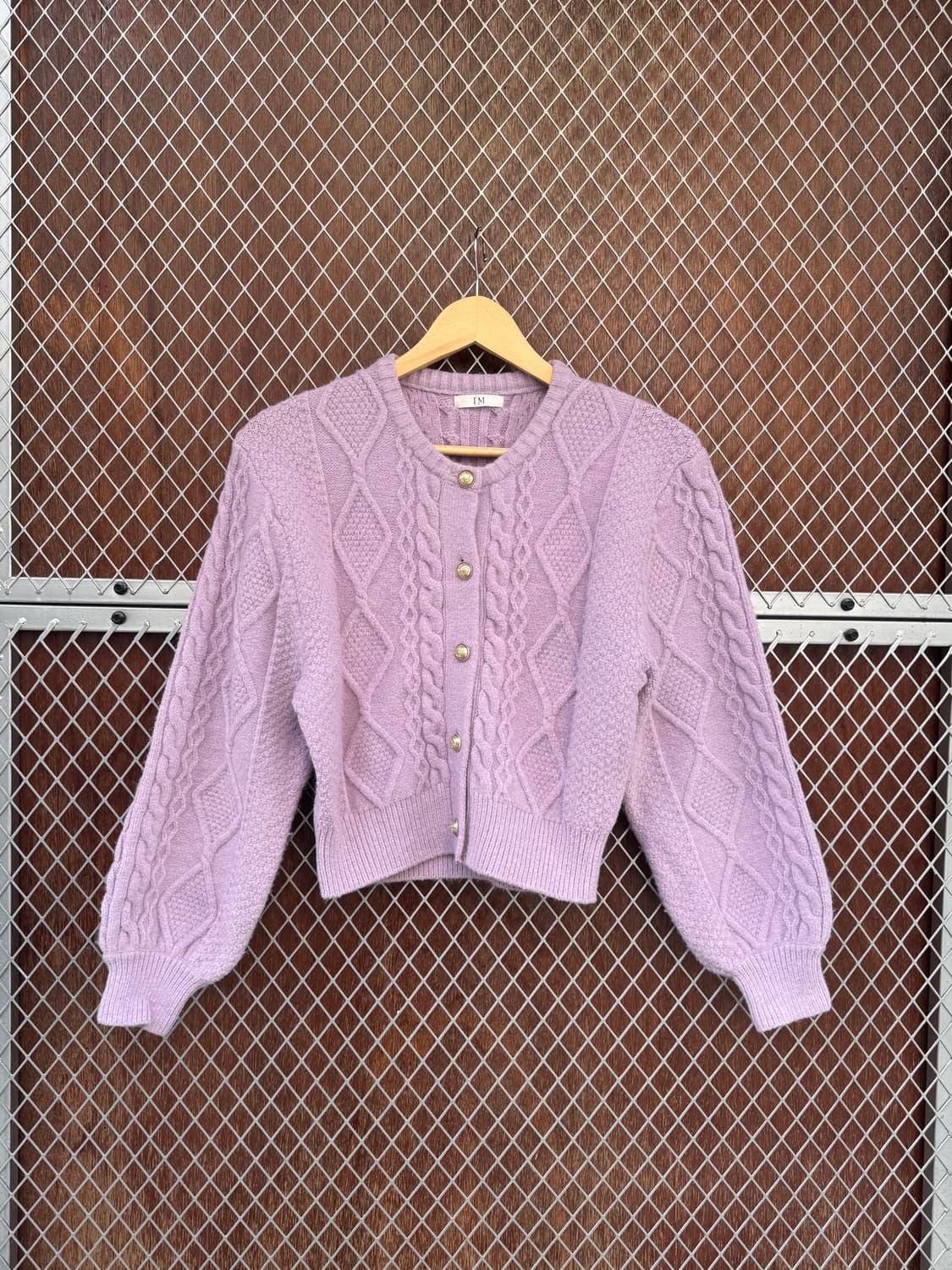 IM 잇미샤 케이블 꽈배기 니트 가디건 S 상품이미지2