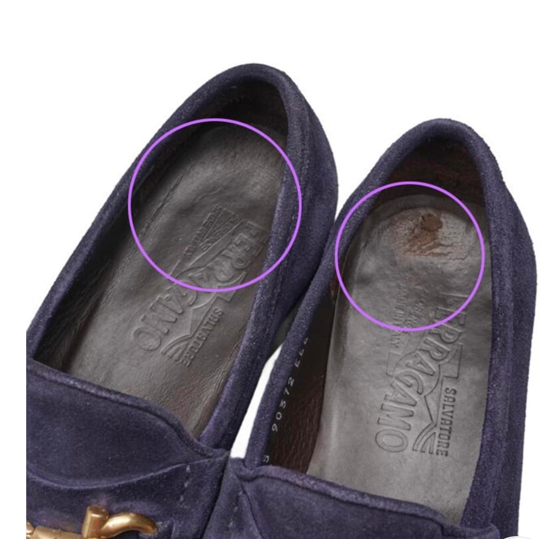 페라가모 더블 간치니 금장 스웨이드 로퍼 265 상품이미지6