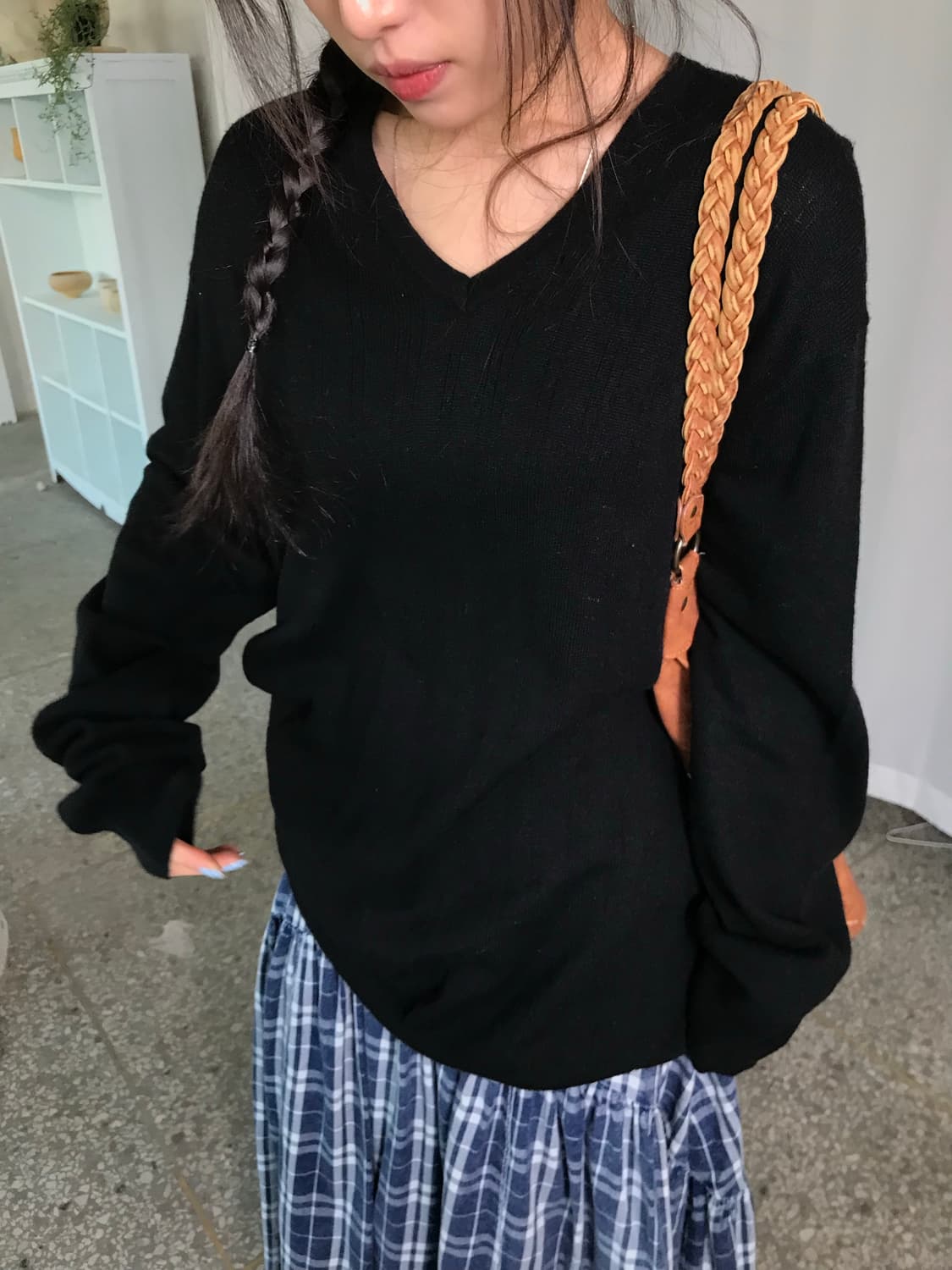 캐시미어 블랜드 블랙 니트 상품이미지6