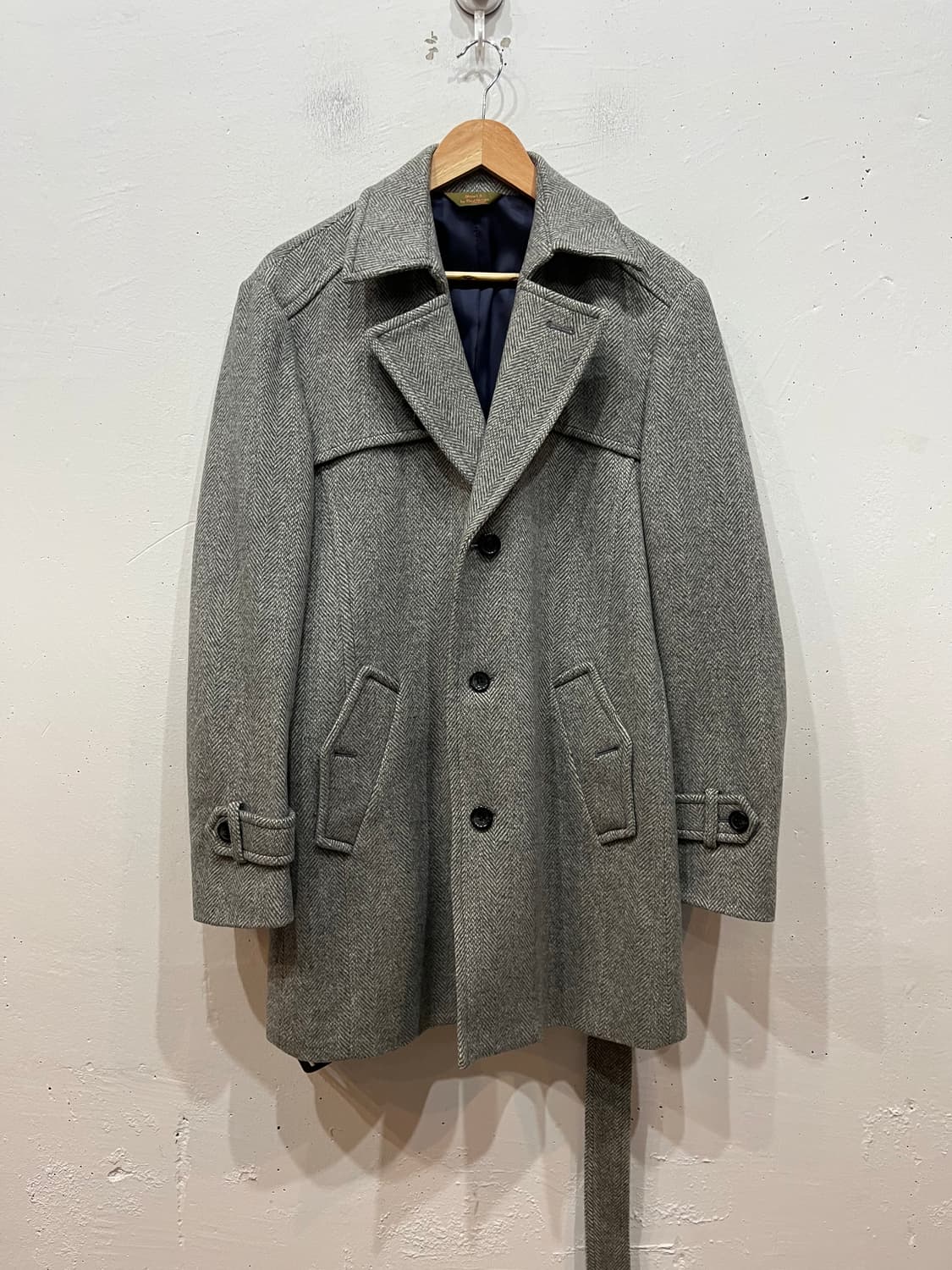 폴스튜어트 헤링본 퓨어울 코트  상품이미지1