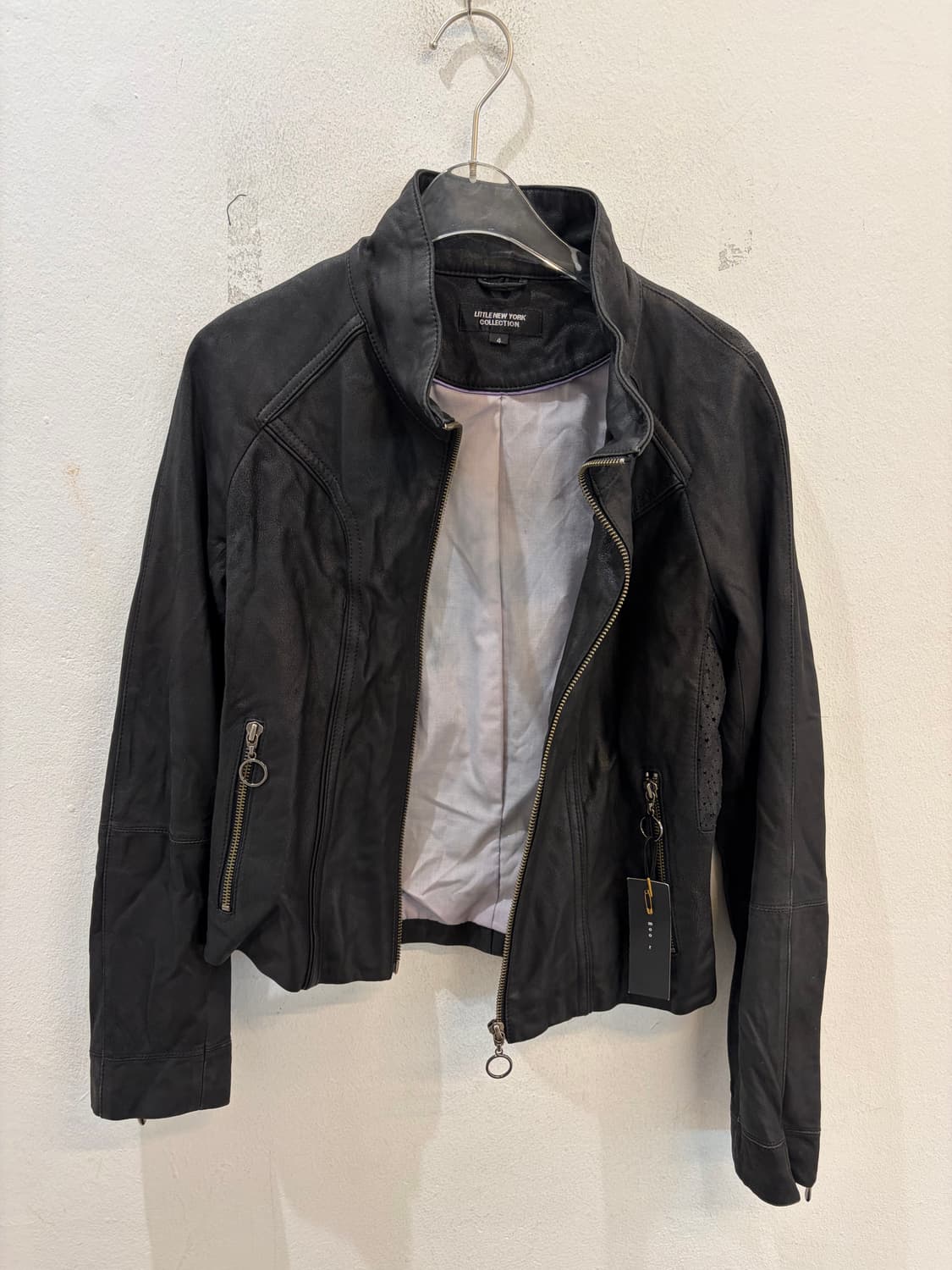 Vintage Black Leather Jacket 상품이미지5