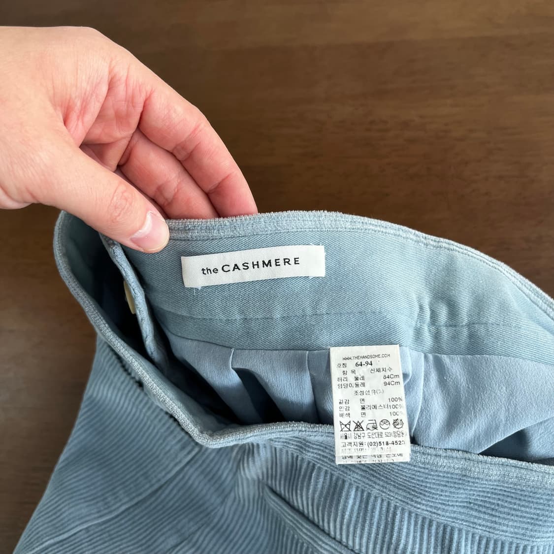 더캐시미어 코듀로이 스커트 64-94 상품이미지5