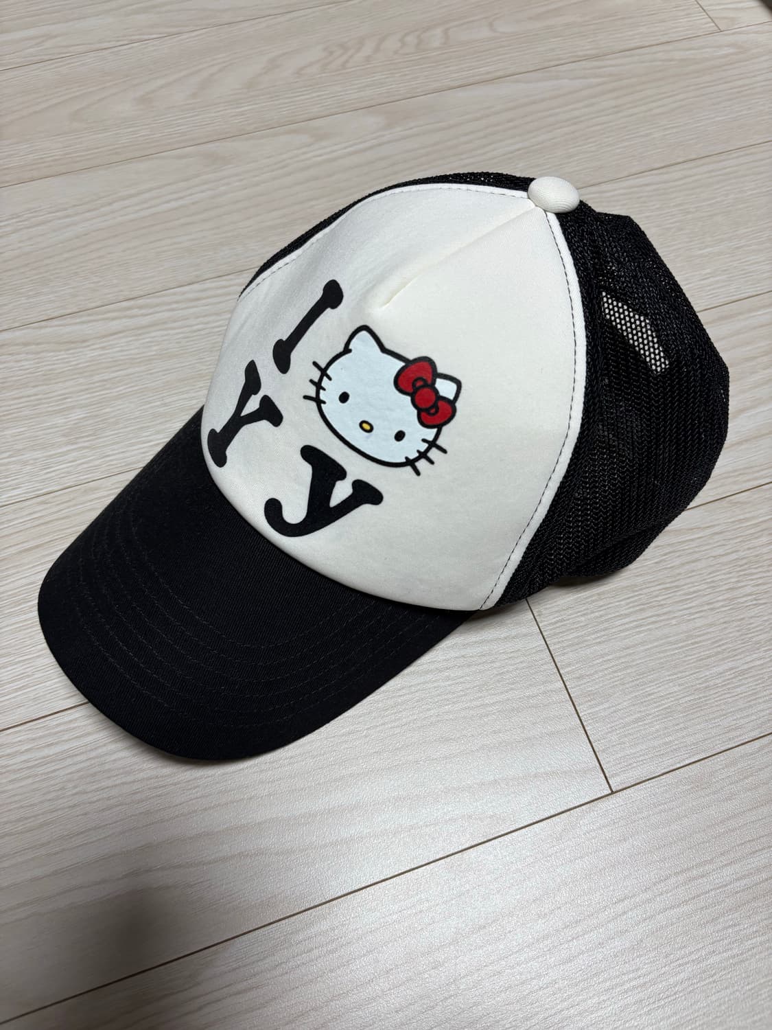 오픈 yy 헬로 키티 트러커캡 블랙 상품이미지2