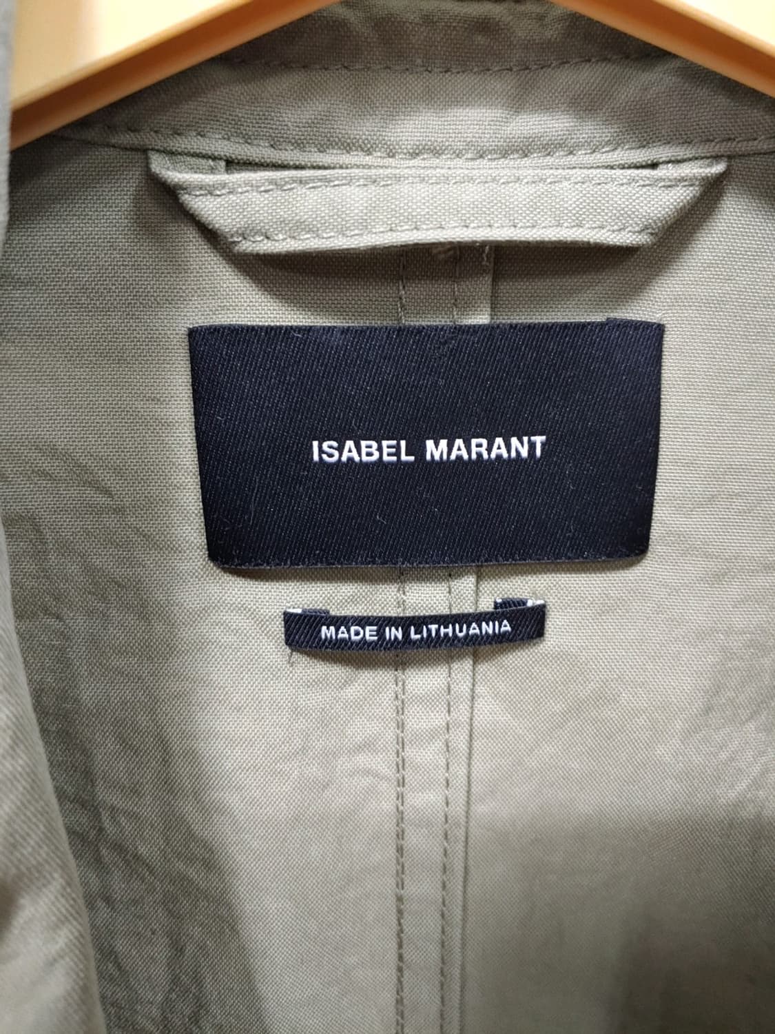 이자벨마랑 블랙라벨 벨티드 트렌치 코트 카키 오버핏 여성38 상품이미지3