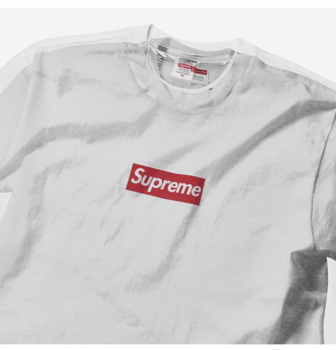 M / 슈프림 x MM6 메종 마르지엘라 박스로고 티셔츠 화이트 상품이미지3