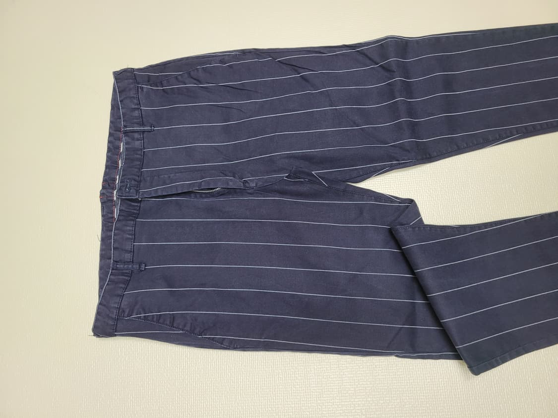 자라맨 ZARAMAN 스트라이프 면치노  34 네이비  상품이미지3
