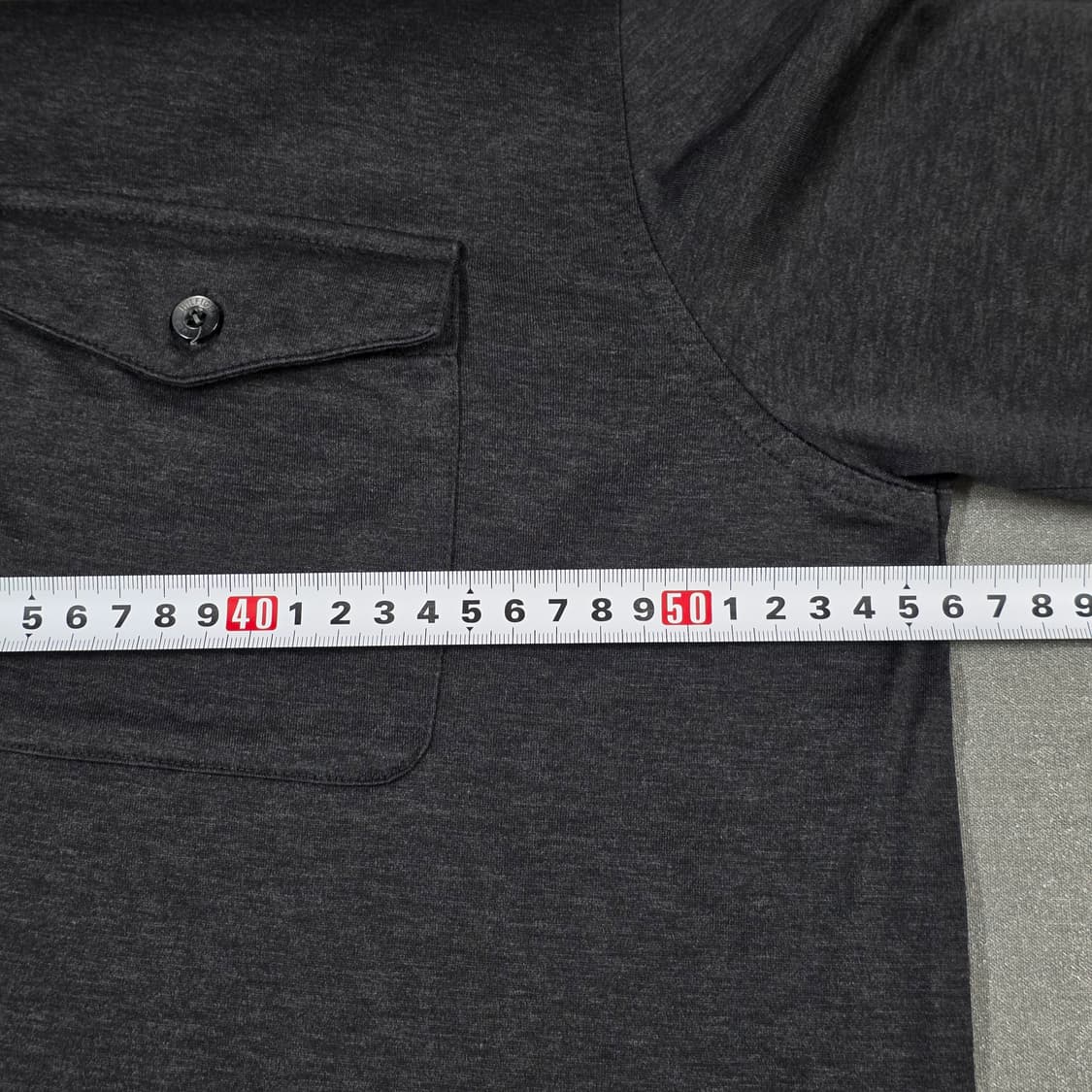 M 100 타미힐피거 포켓 긴팔 카라티 차콜그레이 상품이미지6
