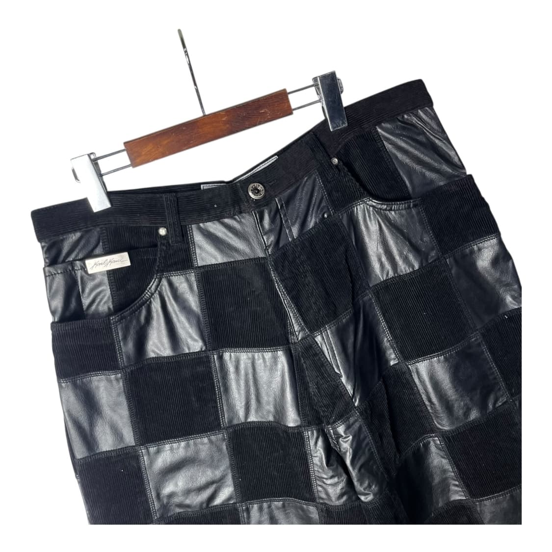 [Karl Kani] 칼카니 레더믹스 체커보드 코듀로이팬츠 상품이미지3