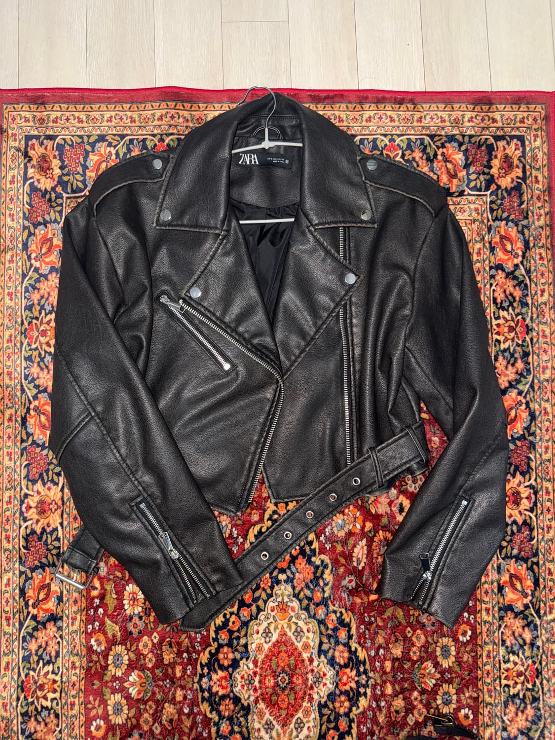 자라 레더 라이더 자켓 상품이미지1