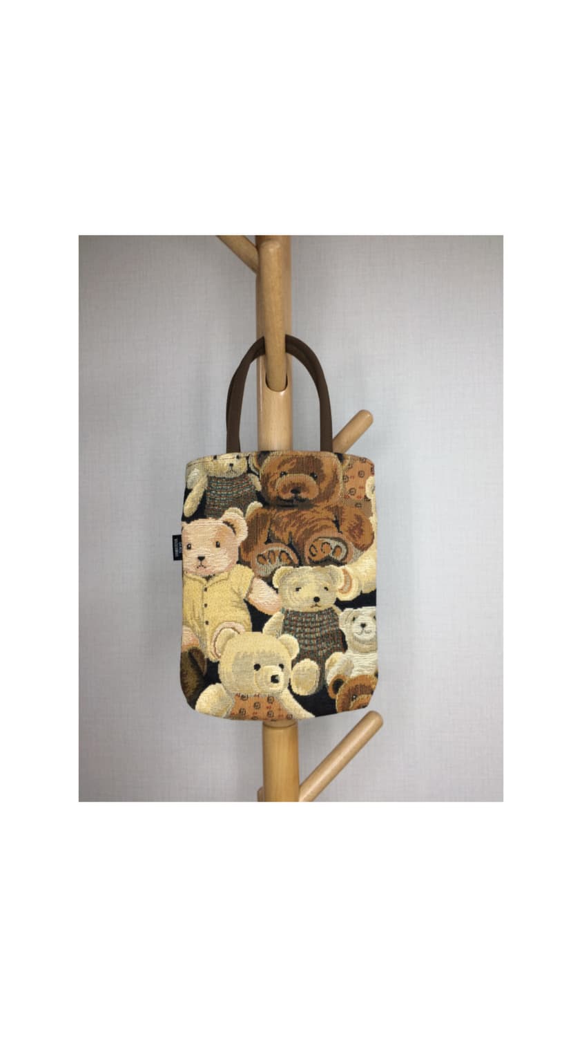 빈티지 곰돌이 자수 미니 토트백 상품이미지4