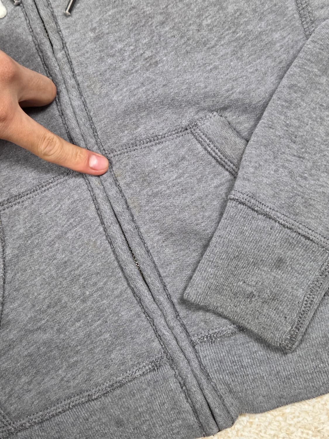 [아베크롬비] 아플리케 빅로고 후드 집업 | A00169 상품이미지8