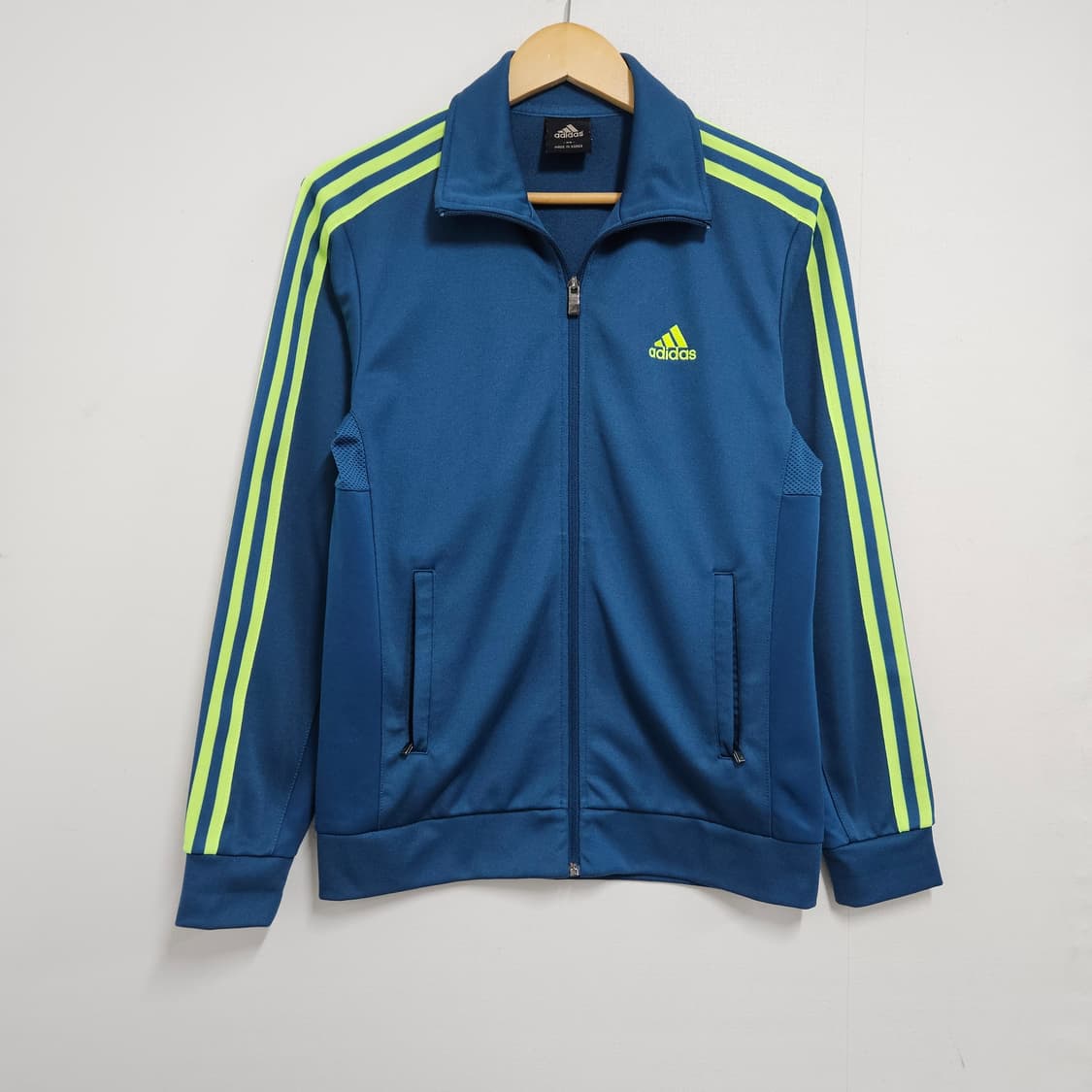 90-95 아디다스 져지 트랙탑 블루 라임 상품이미지1