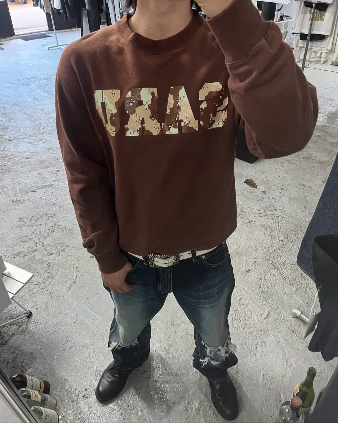 Santastic! saru skull sweatshirt 상품이미지3
