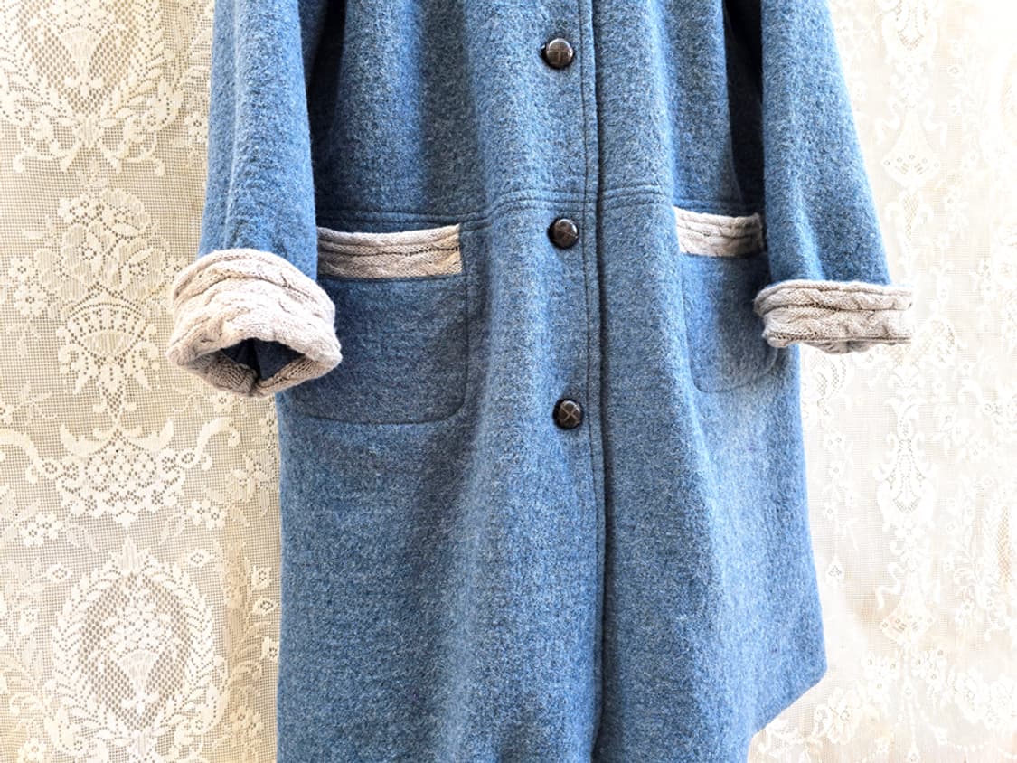 일본 셀프 서비스 울 후드코트 상품이미지3