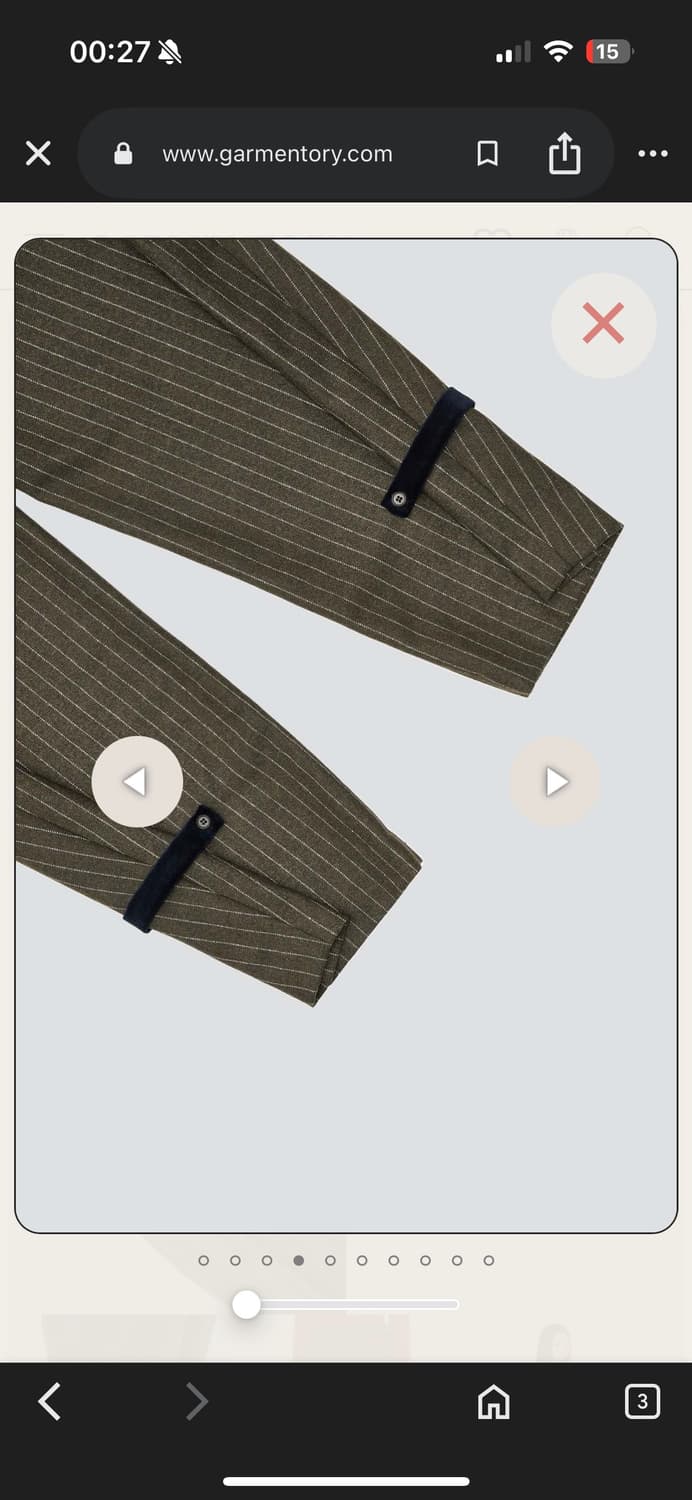 Amomento stripped brown trousers 상품이미지3