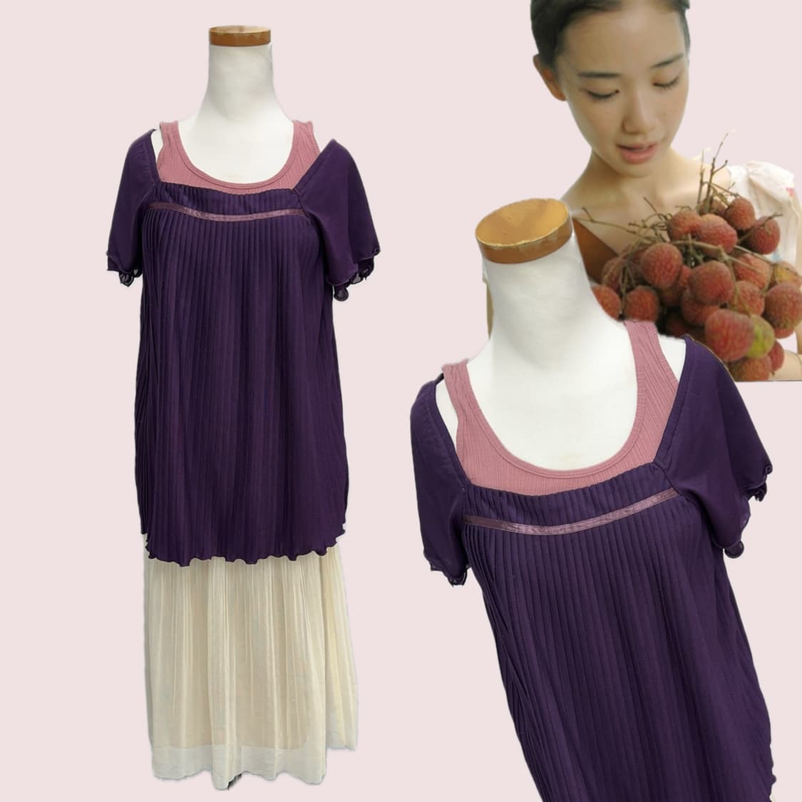 🫧하구미의 레이어드 코디세트🫧 블라우스 샤스커트 일본빈티지  상품이미지2